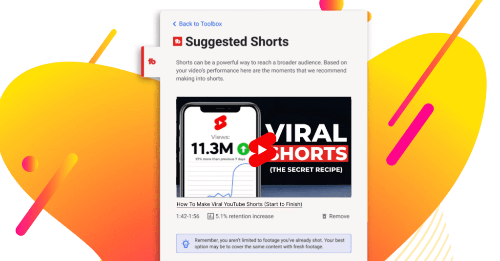 TubeBuddy Suggested Shorts tool